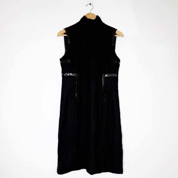 Akris Punto Black Wool Sleeveless Dress Mock Neck US 8 - Picture 3 of 9